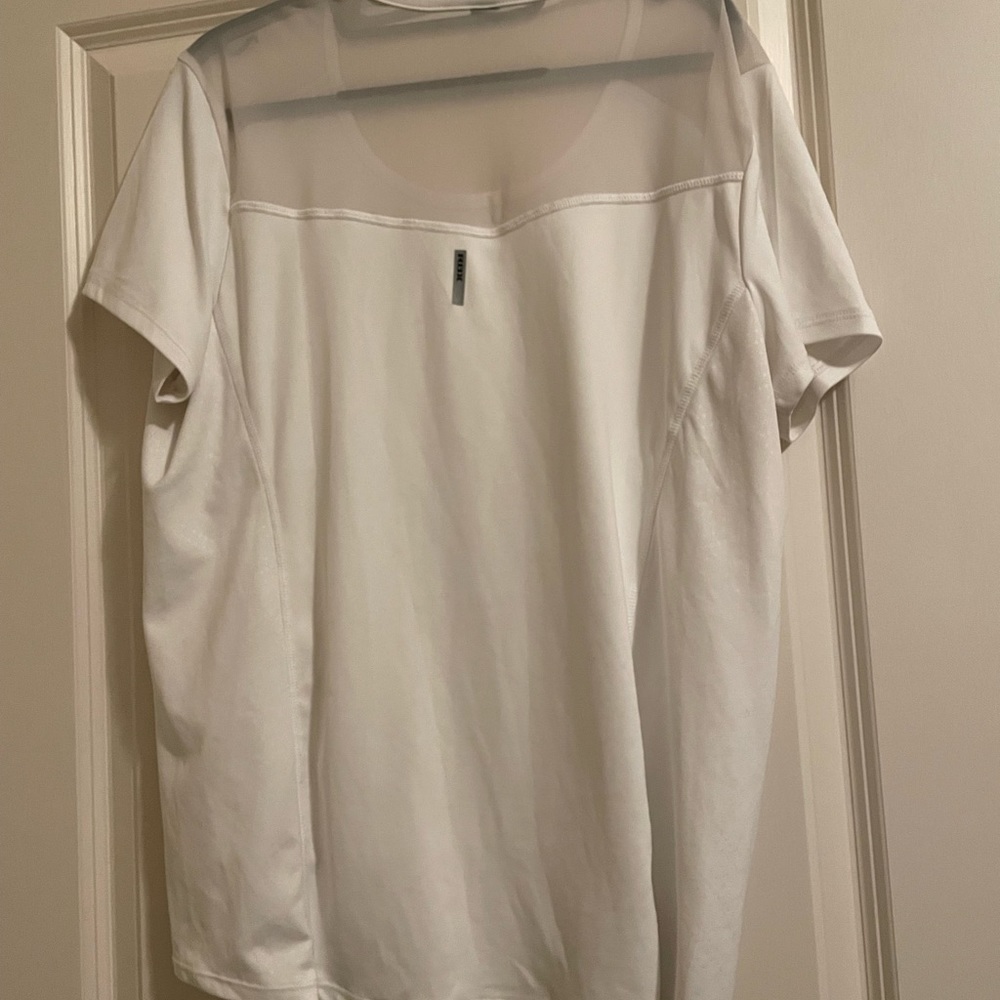 Rbk white workout top.